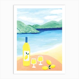 Lemoncello On The Beach Art Print