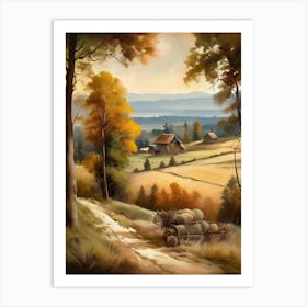 Country Landscape Painting 1 Art Print