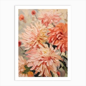 Fall Flower Painting Chrysanthemum 2 Art Print
