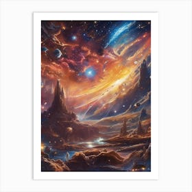 Space Landscape Art Print