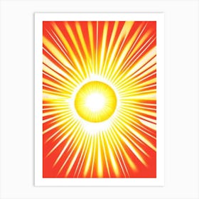 Solar Flare Vintage Sketch Space Art Print