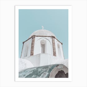 Santorini Church Art Print