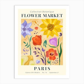 Flower Market Paris Art Print