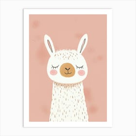 Cute llama Art Print