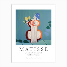 Ceramic Vase With Flowers, The Matisse Inspired Art Collection Poster Art Print