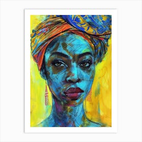 African Woman With Turban Art Print