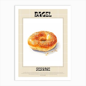 Sesame Bagel 6 Art Print