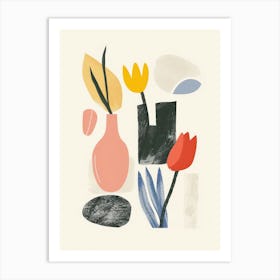 Abstract Objects Collection Flat Illustration 1 Art Print