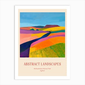 Colourful Abstract Northumberland National Park England 2 Poster Art Print
