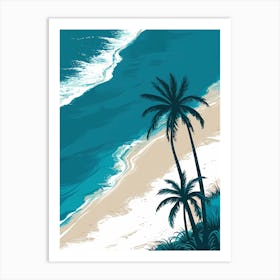 Palm Trees On The Beach 5 Art Print