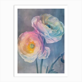 Iridescent Flower Ranunculus 2 Art Print