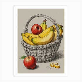 Basket Of Fruit 1 Art Print