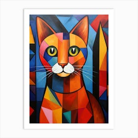 Cat Abstract Pop Art 6 Art Print