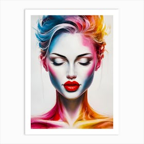 Colorful Woman 4 Art Print