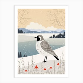 Bird Illustration Grey Plover 2 Art Print
