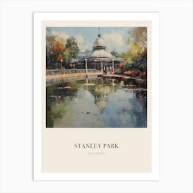 Stanley Park Blackpool United Kingdom 2 Vintage Cezanne Inspired Poster Art Print