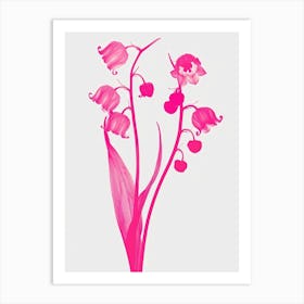 Hot Pink Lily Of The Valley Art Print