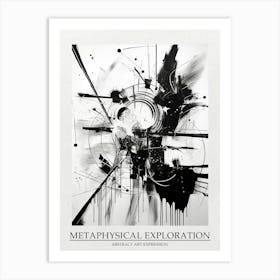 Metaphysical Exploration Abstract Black And White 6 Poster Art Print
