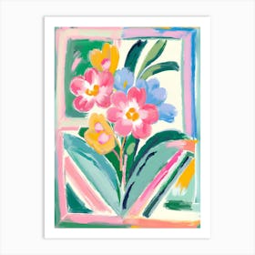 Flowers In A Square 1 Art Print