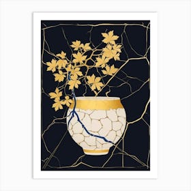 Kintsugi Golden Repair Japanese Style 12 Art Print