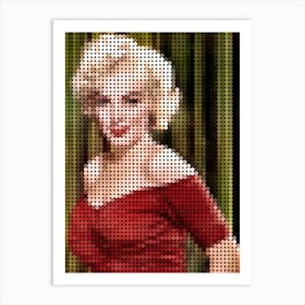 Marilyn Monroe In Style Dots Art Print