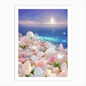 Pebbles On The Beach Art Print