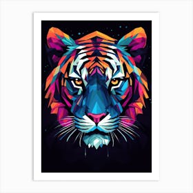 Tiger Art In Minimalism Style 1 Art Print