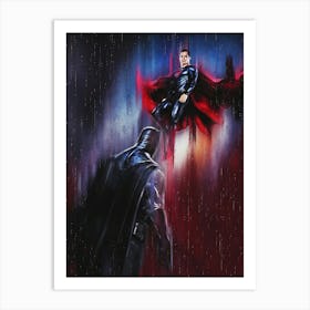 Batman Vs Superman Art Print