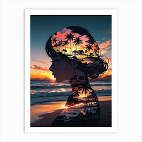 Sunset Painting Art Print