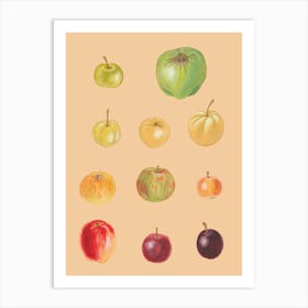 Watercolor Apples 1 Art Print