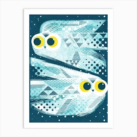 Snowy Owls Art Print
