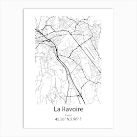 La Ravoire,France Minimalist Map Art Print