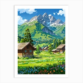 Mountain Village 1 Art Print