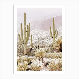 Winter Snowy Desert Art Print