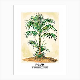 Plum Tree Storybook Illustration 4 Poster Art Print