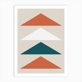 Mid Century Triangles Art Print