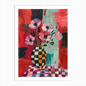 Poppies In A Vase 3 Art Print