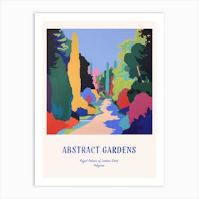 Colourful Gardens Royal Palace Of Laeken Gard Belgium 3 Blue Poster Art Print