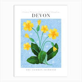 County Flower of Devon The Primrose Art Print