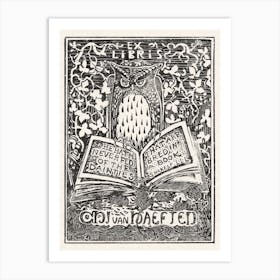 Ex-libris of Jhr. C.H.J. van Haeften (1895) by Theo van Hoytema Art Print