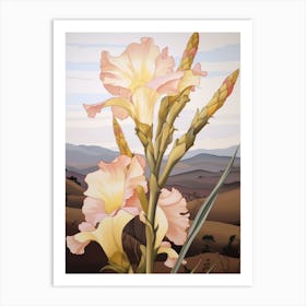 Gladiolus 2 Flower Painting Art Print