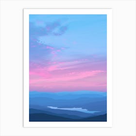 Sunset In The Mountains 73 Art Print