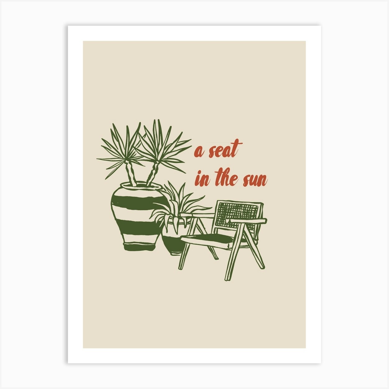 Boho Vacation 10 Seat In The Sun Art Print by Boho Print Collection