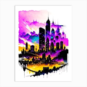 Cityscape Painting 6 Art Print