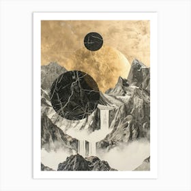 Gold And Black 13 Art Print