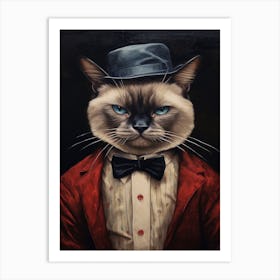 Gangster Cat Siamese 2 Art Print