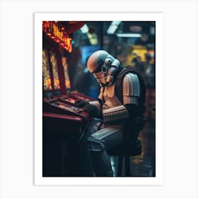 Stormtrooper Playing Slot Machine Art Print