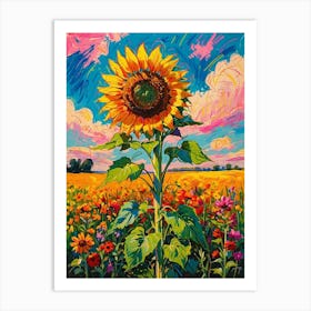 Sunflower Painting Art Print