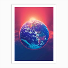 Earth In Space 2 Art Print