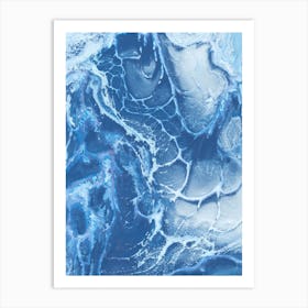 Abstract Blue Water 3 Art Print